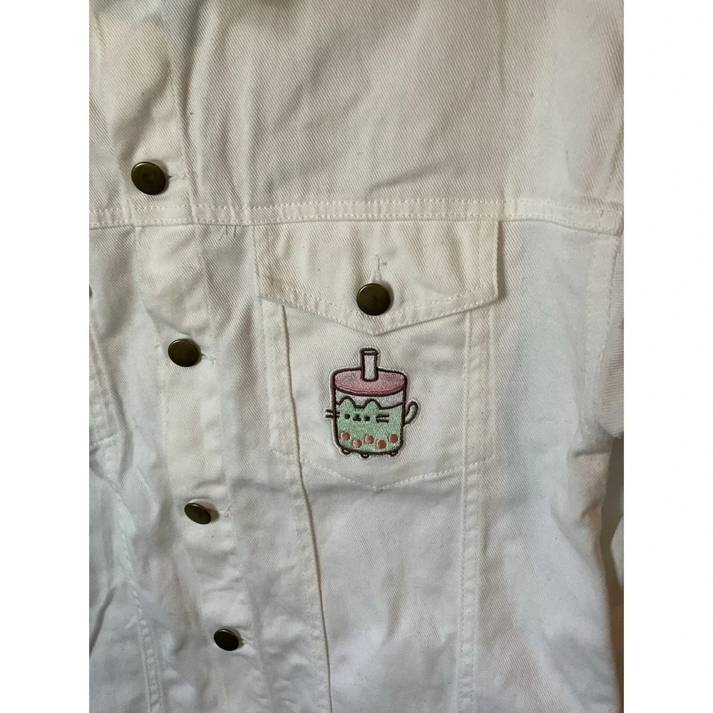 Pusheen Bobasheen White Denim‎ Jacket Spring 2023 Box Exclusive Size Small